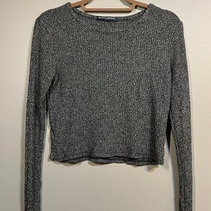 Brandy Melville Grey Crop Top Sweater Women (One Size)